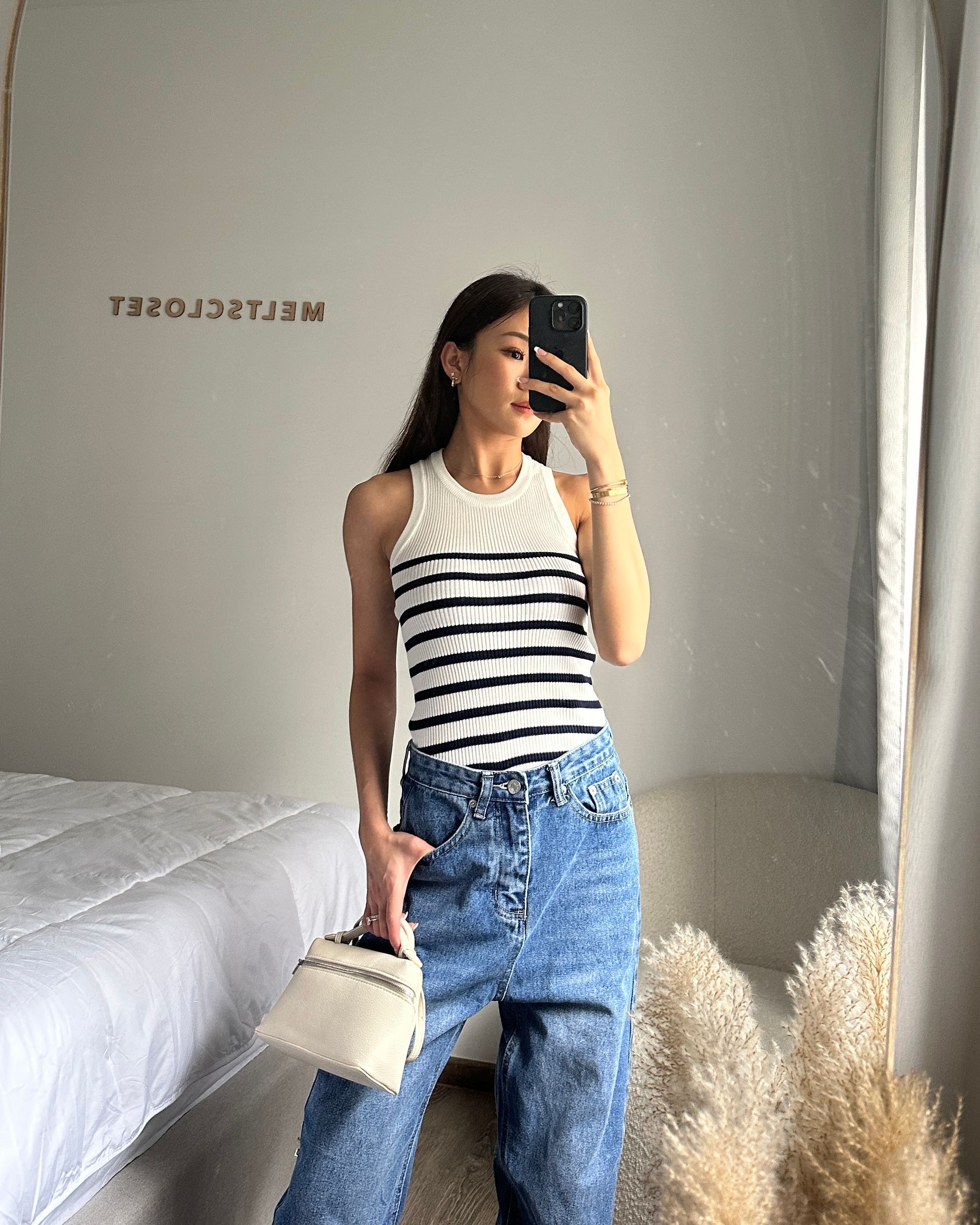 STRIPE HALTER TOP_8