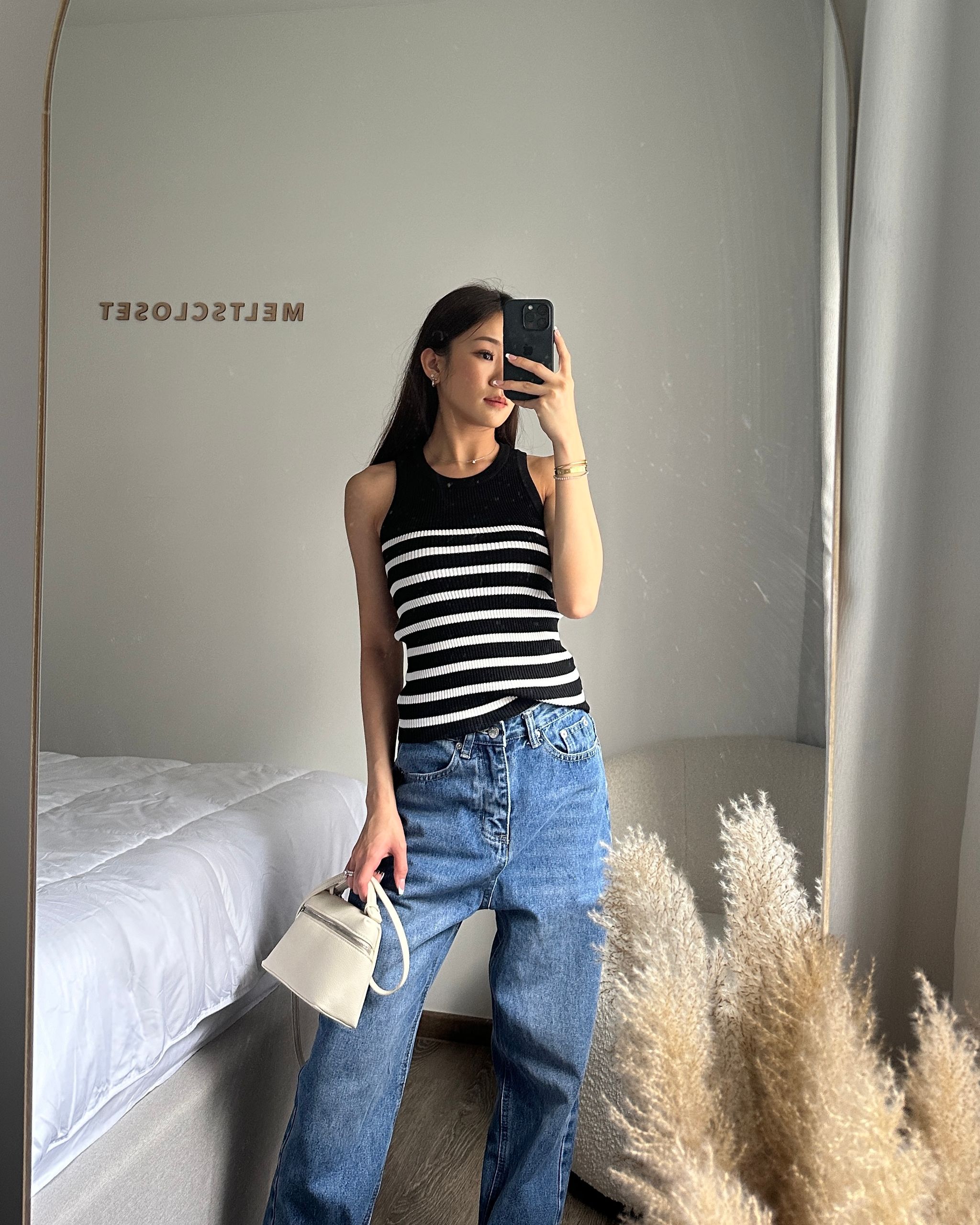 STRIPE HALTER TOP_2