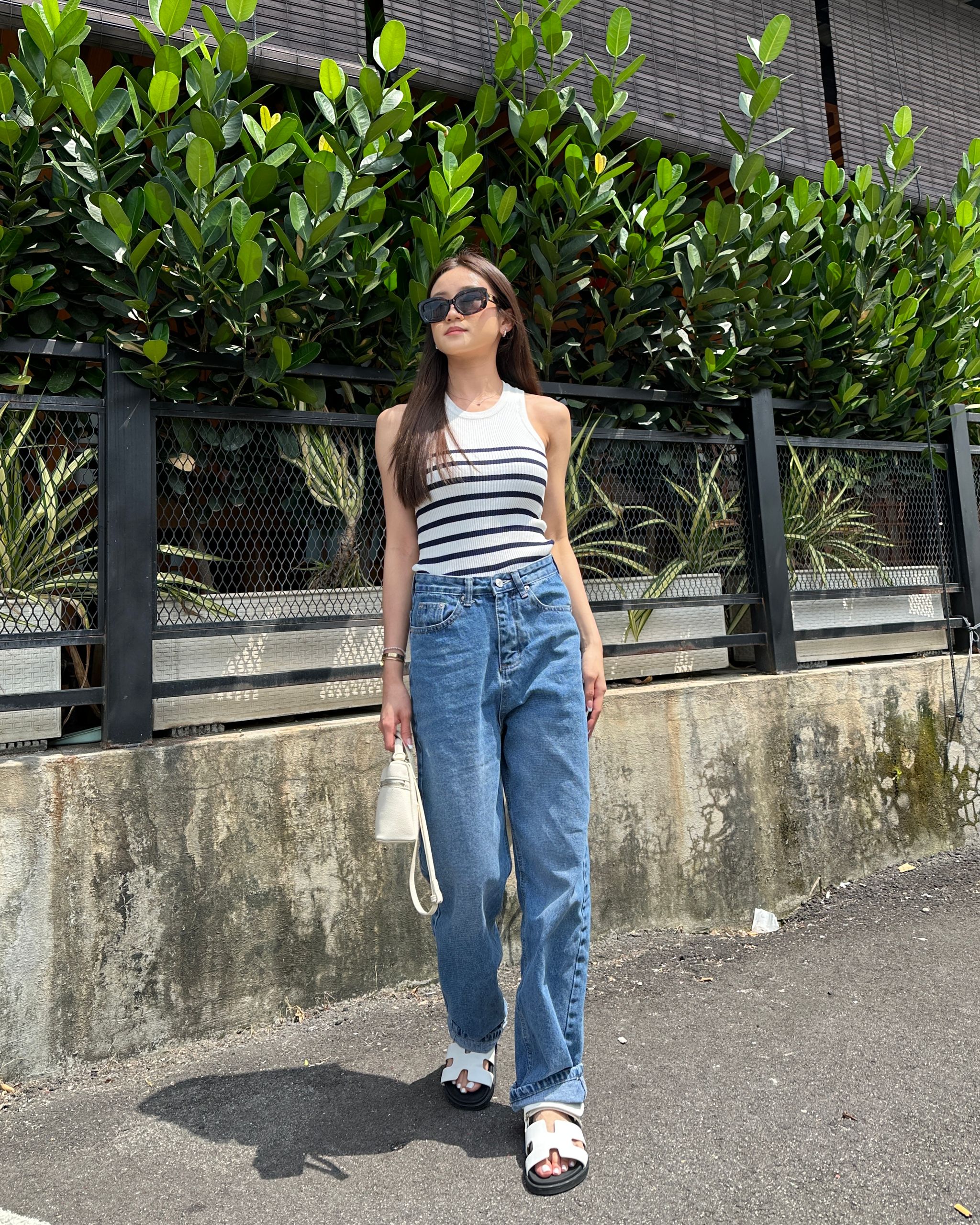 STRIPE HALTER TOP_1