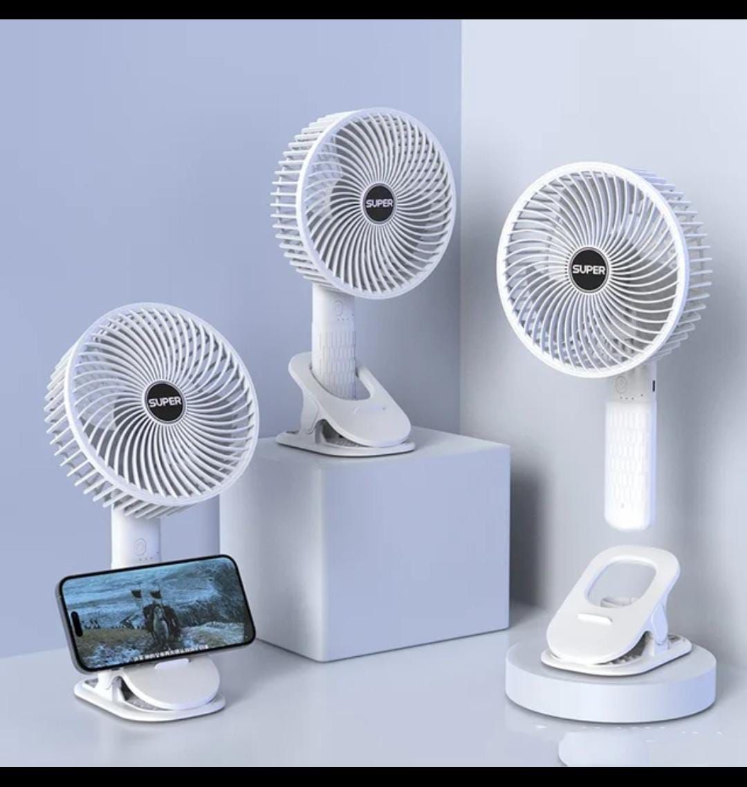 Portable 3 gears rechargeable desktop fan_1