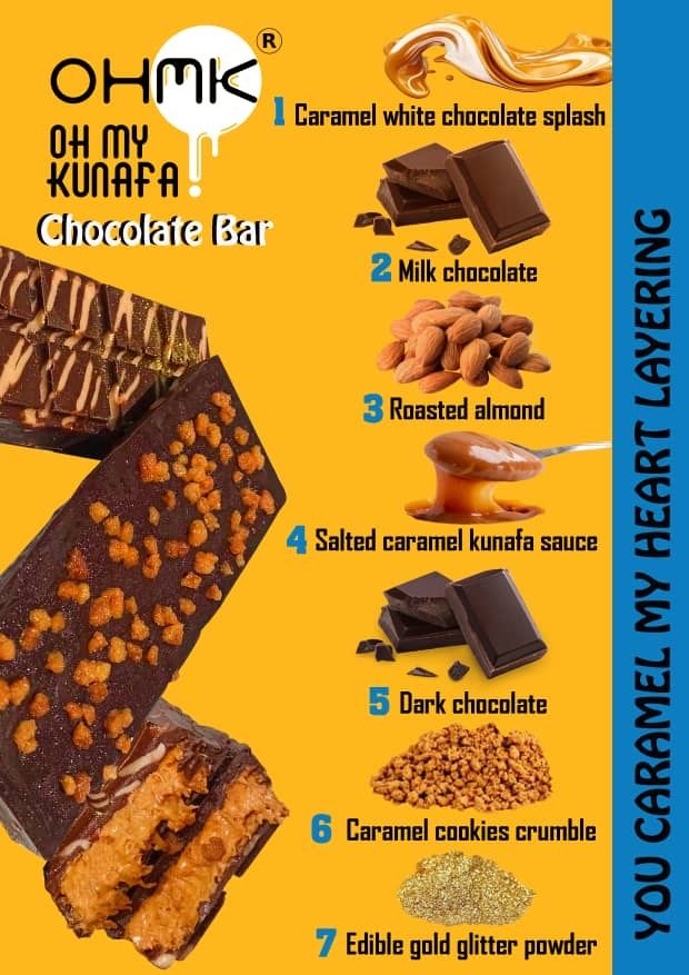 Oh My Kunafa (73g) Chocolate Bar 💛Caramel💛_0