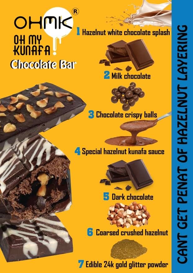 Oh My Kunafa Chocolate Bar (73g) 🤎Hazelnut🤎_0