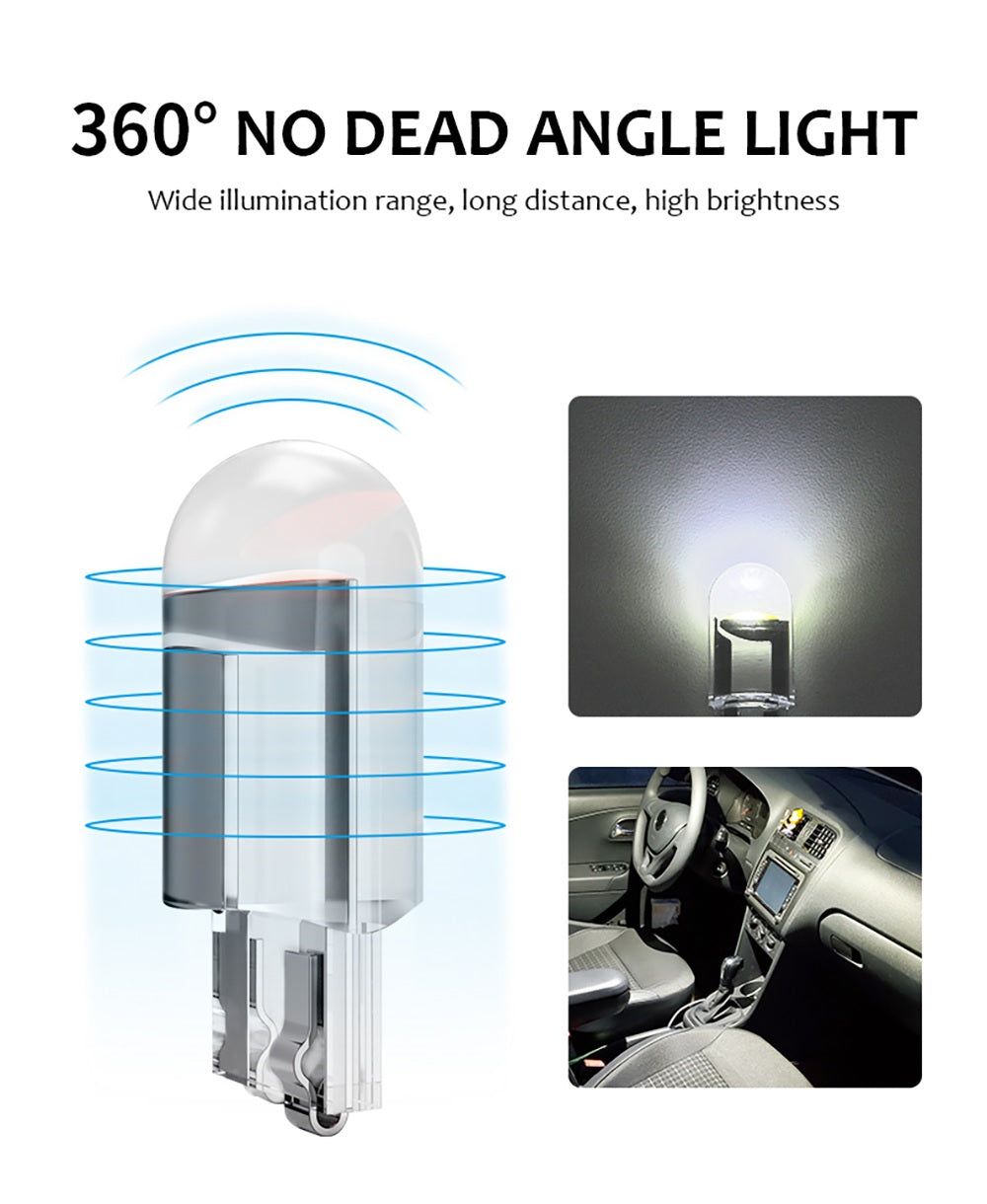 W5W/T10 Car LED Light COB Glass Bulb_1