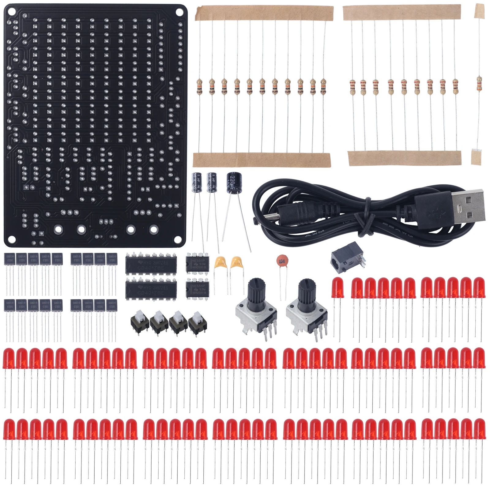 DIY Electronic CHA-81 DC4.5-9V LED Tracking Light Game – Fun and Educational DIY Kit_2