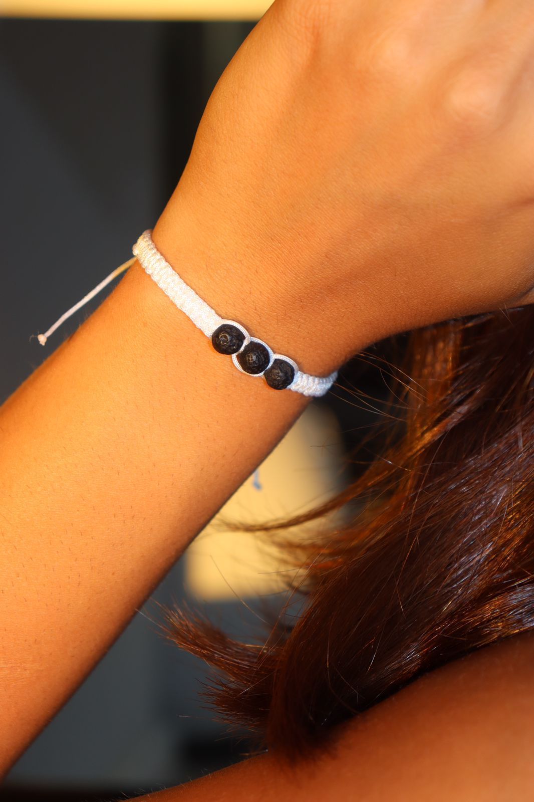 Sierra White-Black Braided Bracelet_0