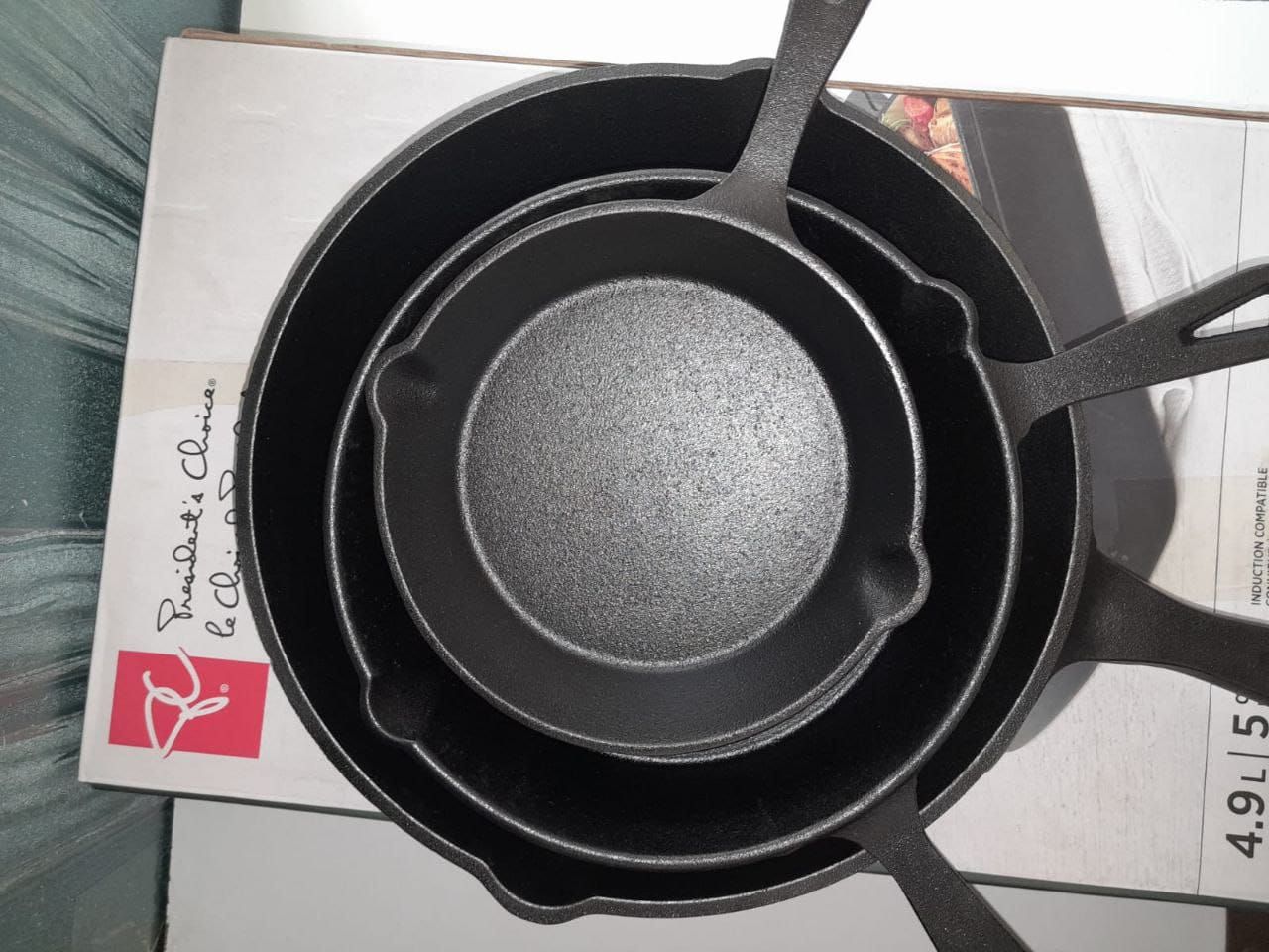4pcs Cast Iron Skillet Non Stick Pans_1