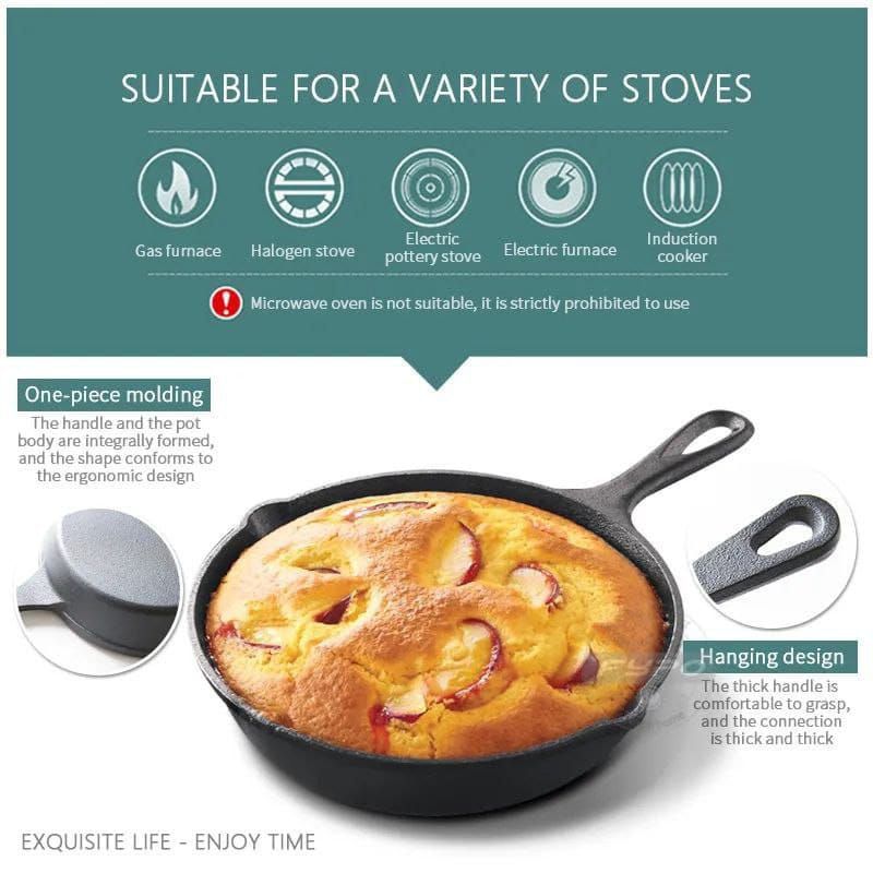 4pcs Cast Iron Skillet Non Stick Pans_2