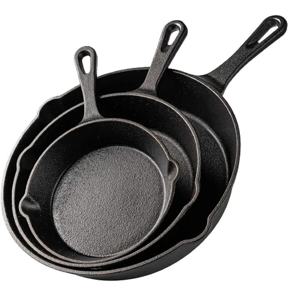4pcs Cast Iron Skillet Non Stick Pans_3