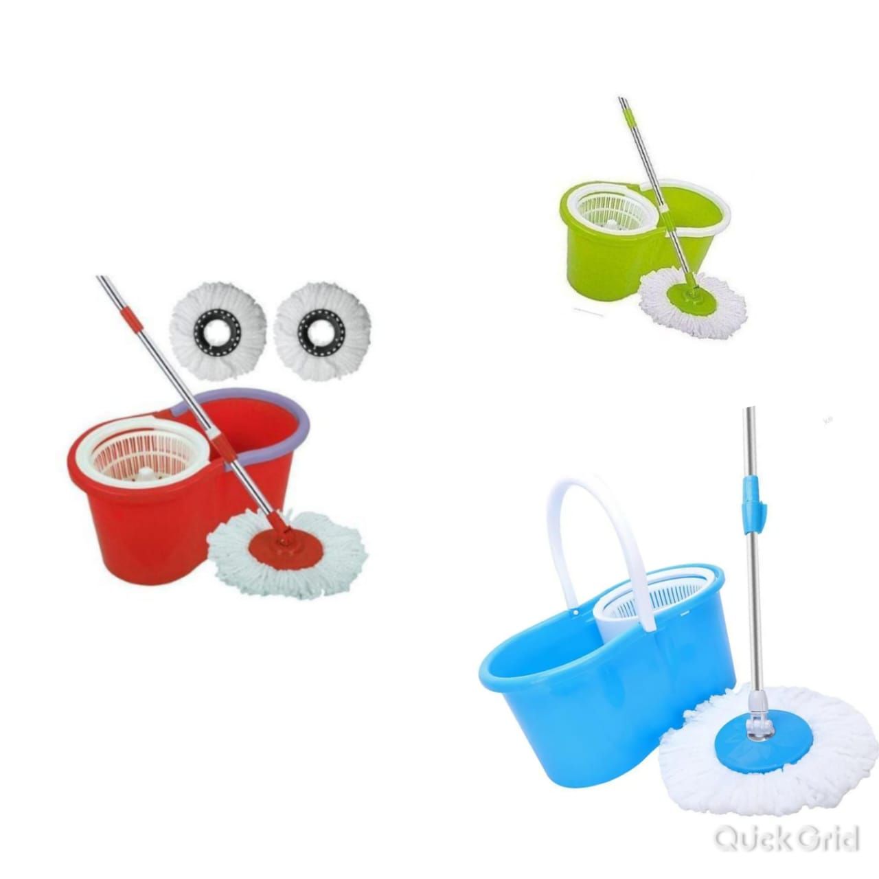 Magic spinning mop with plastic spinner_0