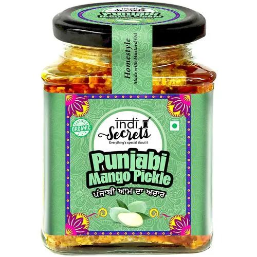 indiSecrets Organic Punjabi Mango Pickle - Homestyle, 250 g Made With Mustard Oil_1