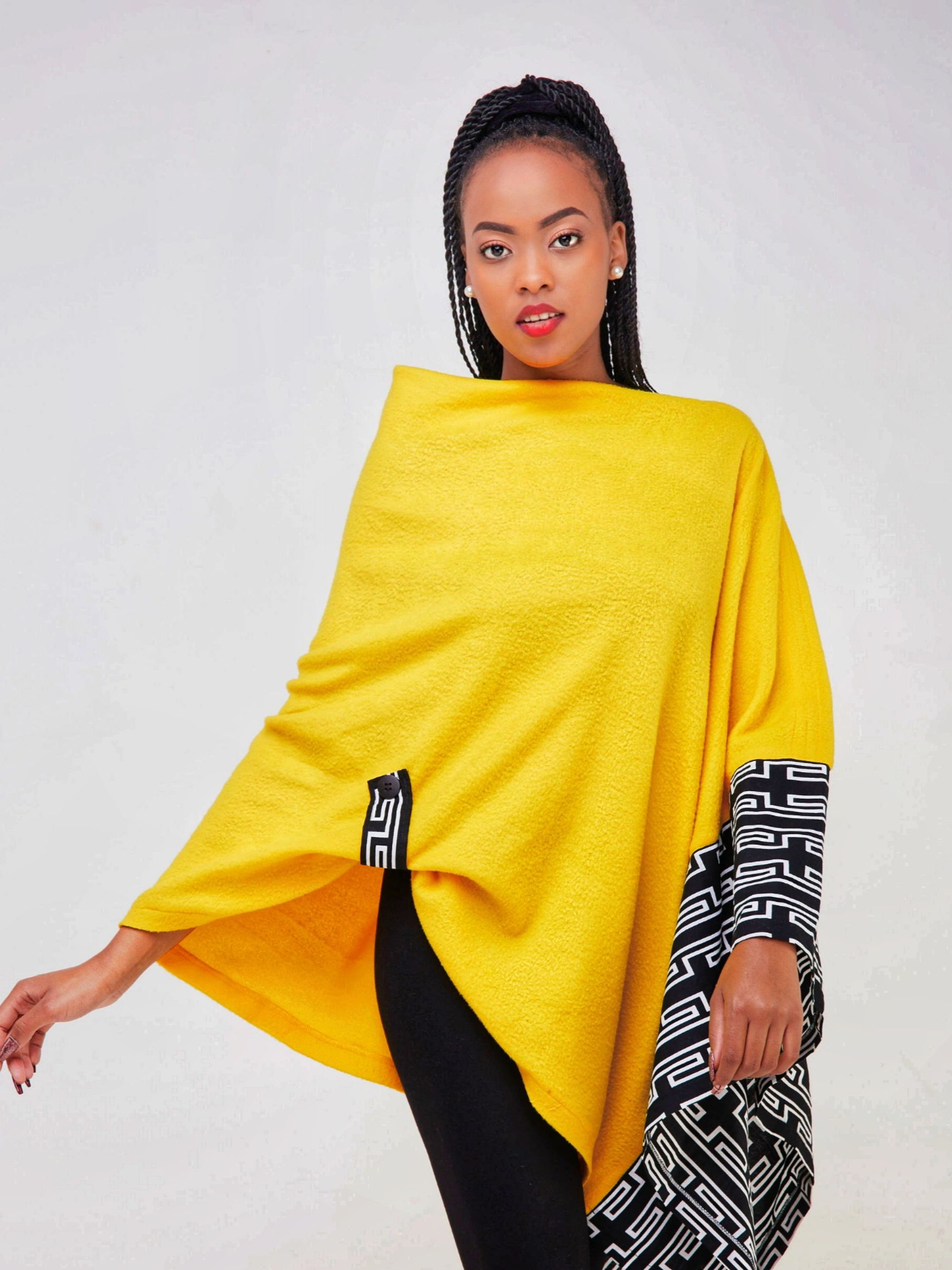 Ascili Popping Poncho - Yellow_1