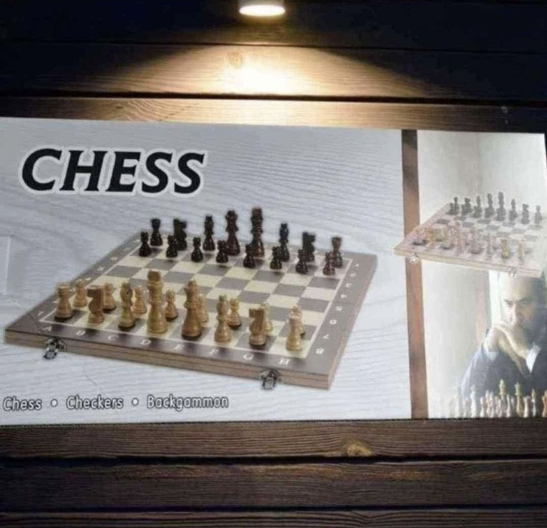 3 in 1 Wooden Chess Board_1