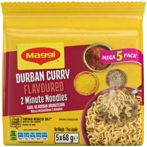 Maggi Durban Curry Flavoured 2 Minute Noodles 5 x 68g_0