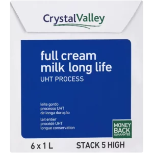 Crystal Valley UHT Full Cream Long Life Milk 6 x 1L_0