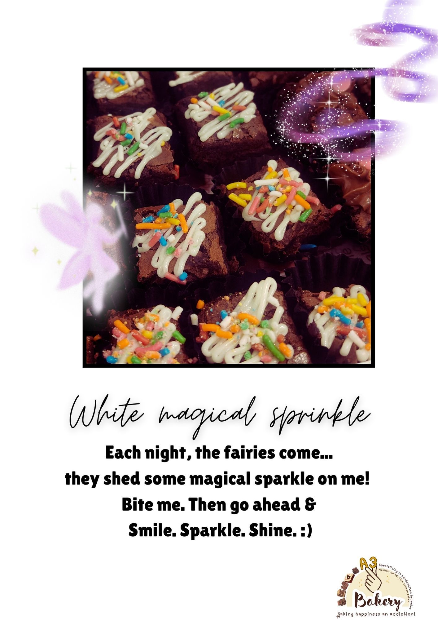 White Magical Sprinkle Brownie Flavour #8_0