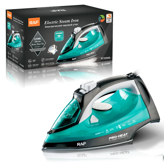 Home handheld portable electric iron unique design available ceramic plate steam iron_5