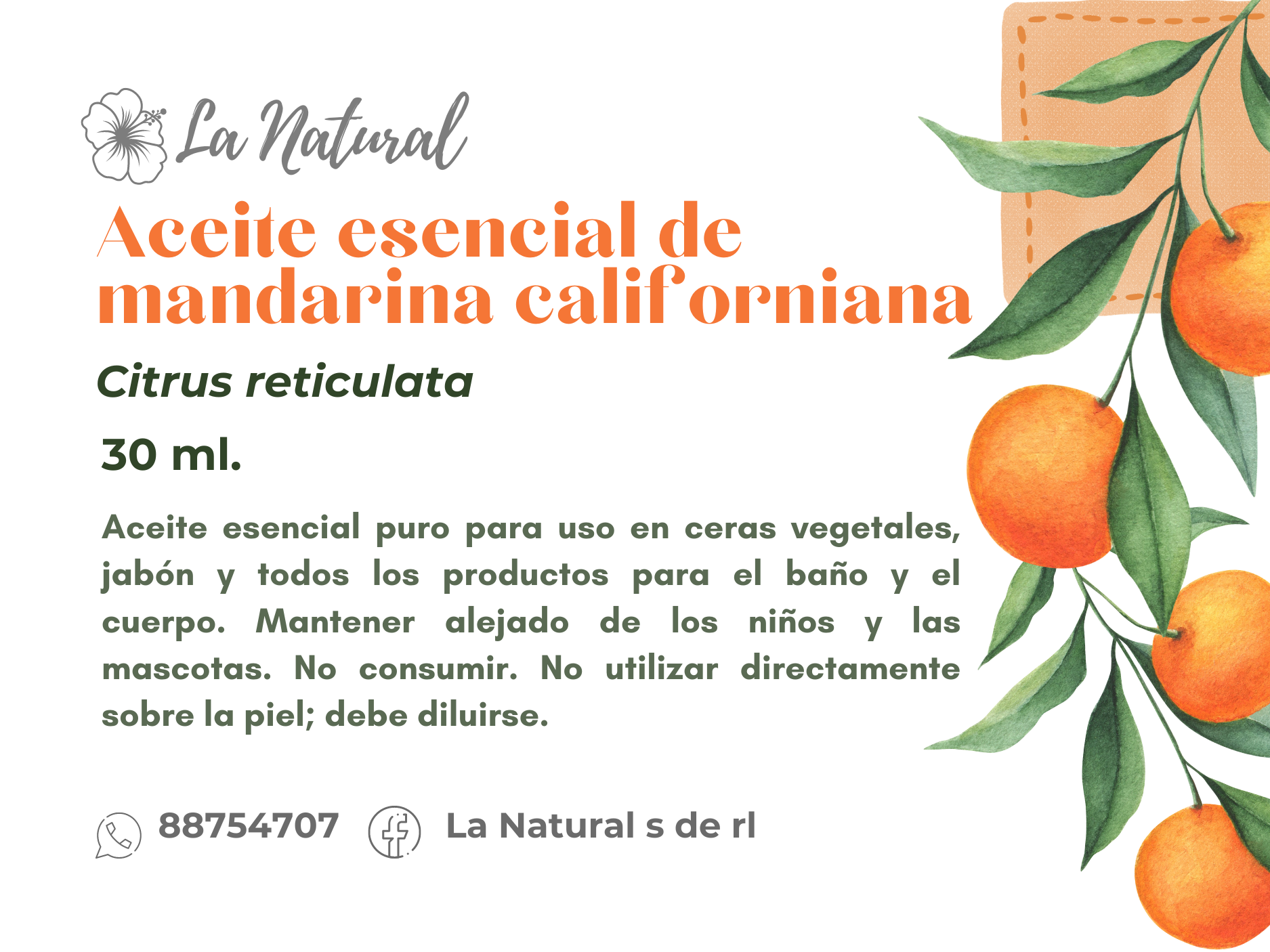 Mandarina Californiana aceite esencial_0