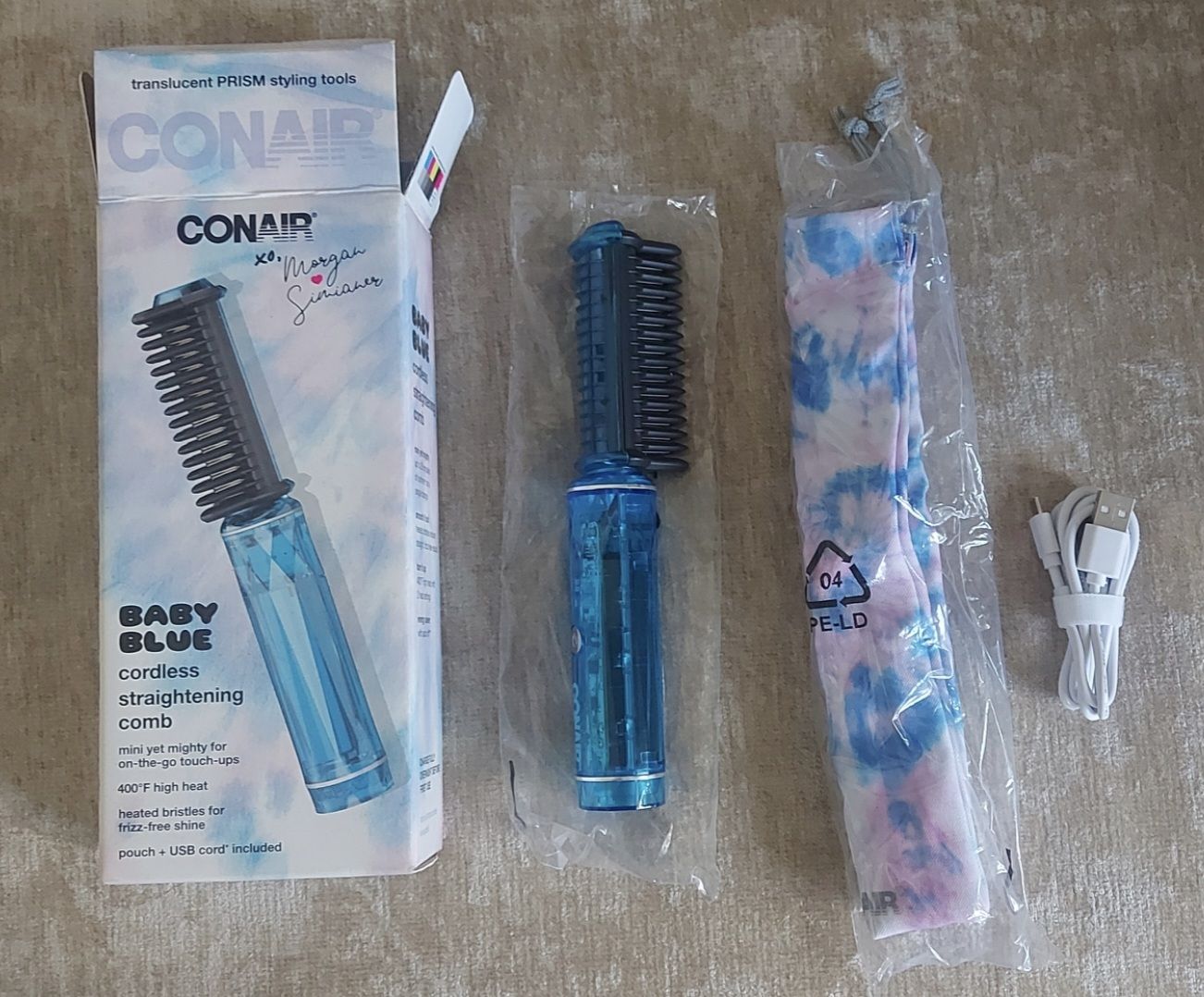 Conair Cordless Straightening Comb- Baby Blue_1