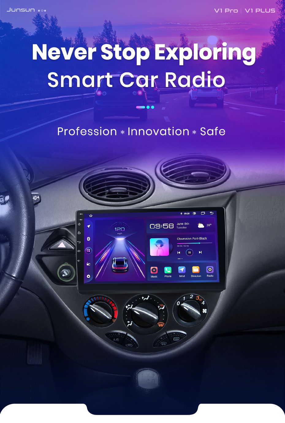 Rádio 9" android Ford Fiesta e Focus WIFI GPS 1/16GB_2