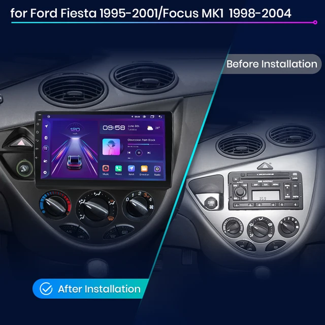 Rádio 9" android Ford Fiesta e Focus WIFI GPS 1/16GB_1