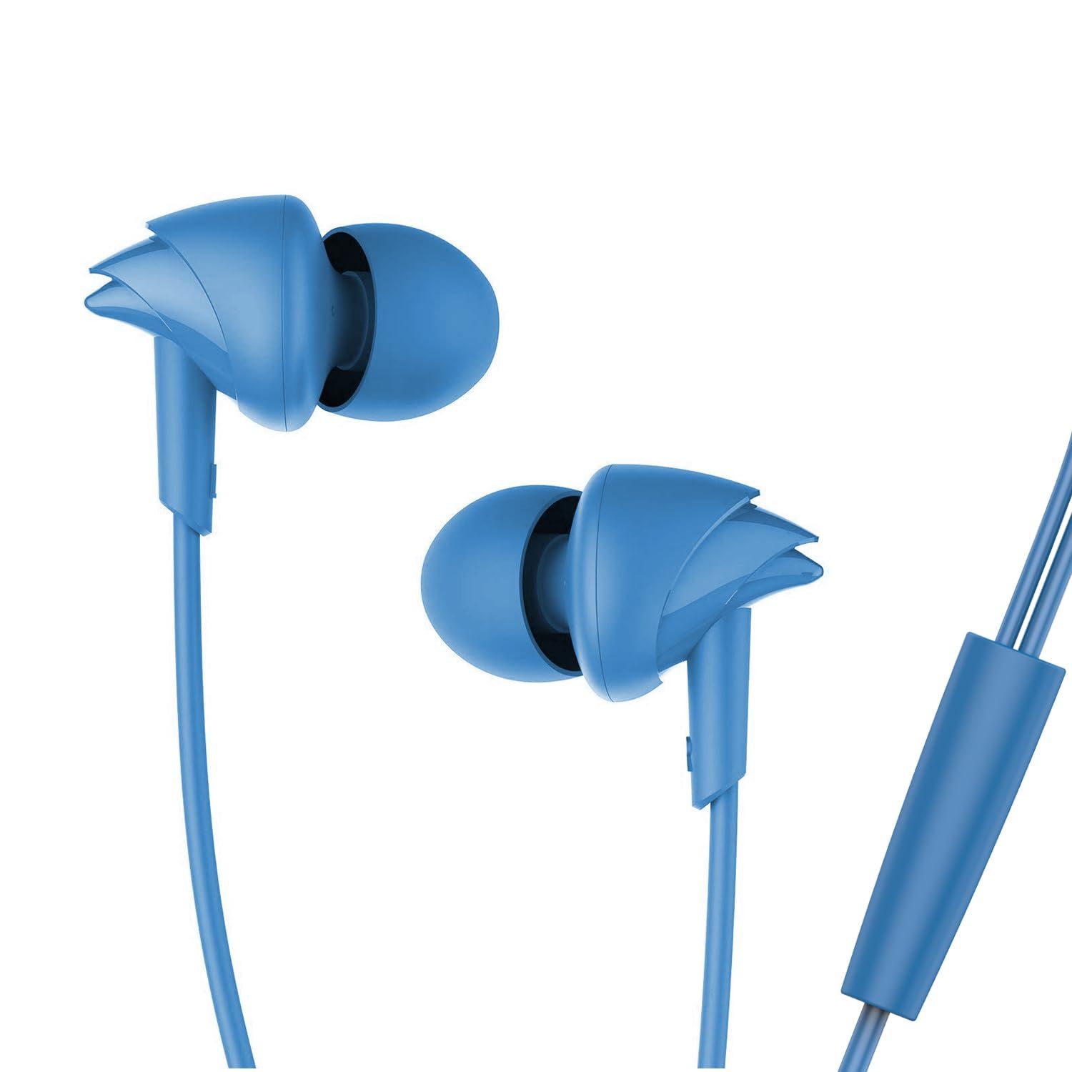 BoAt BassHeads 100 in-Ear Wired Earphones with Hawk Inspired Design, Integrated Multifunction control, Super Extra Bass & Instant Voice Assistant(Blue)_0