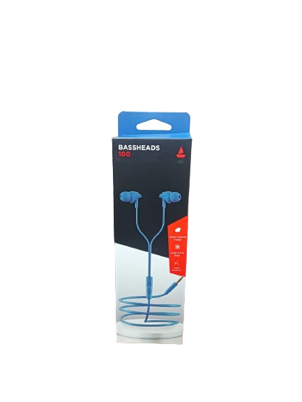 BoAt BassHeads 100 in-Ear Wired Earphones with Hawk Inspired Design, Integrated Multifunction control, Super Extra Bass & Instant Voice Assistant(Blue)_2