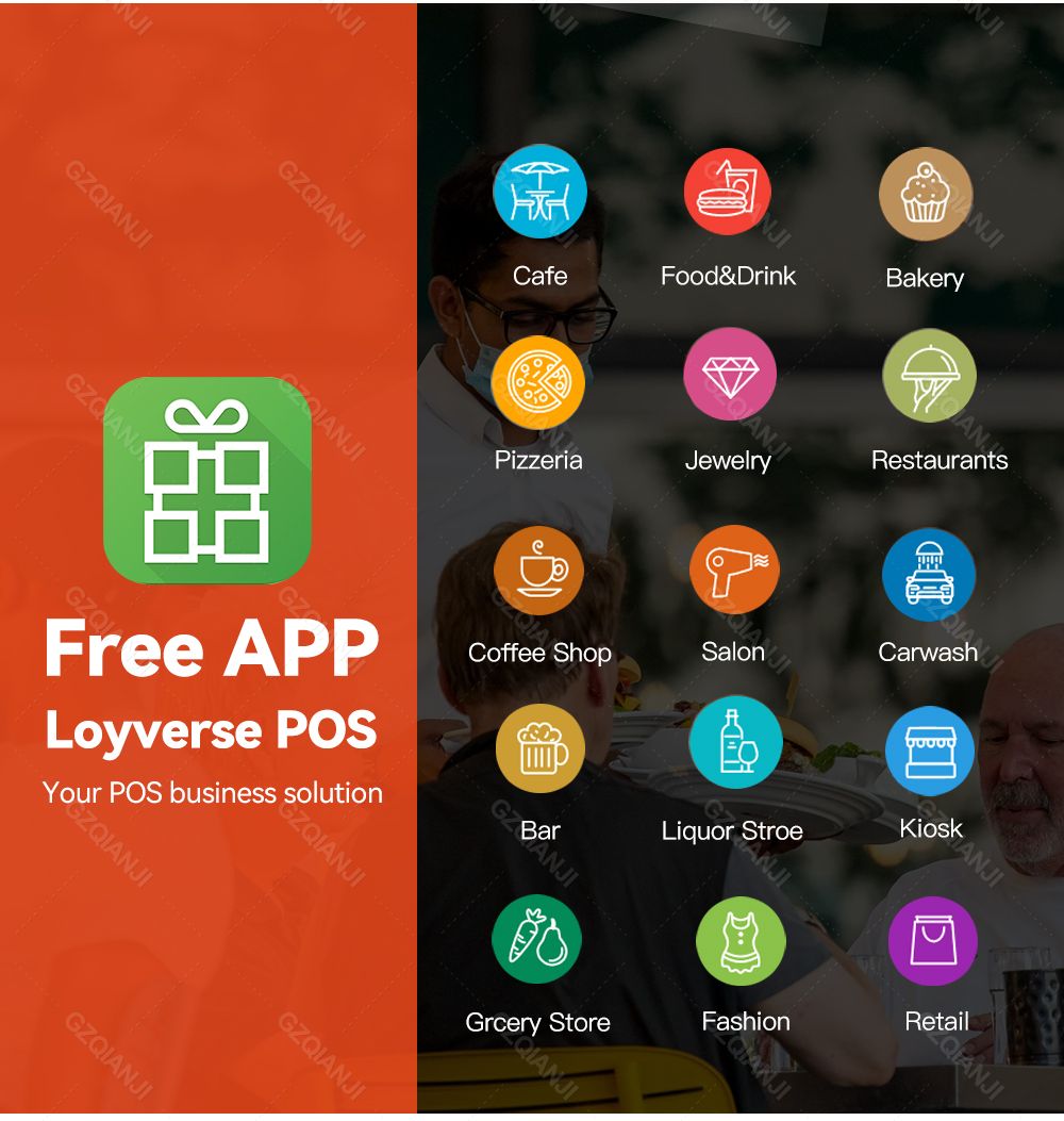 Impressora portátil recibos POS Android terminal PDA com NFC 3G_3