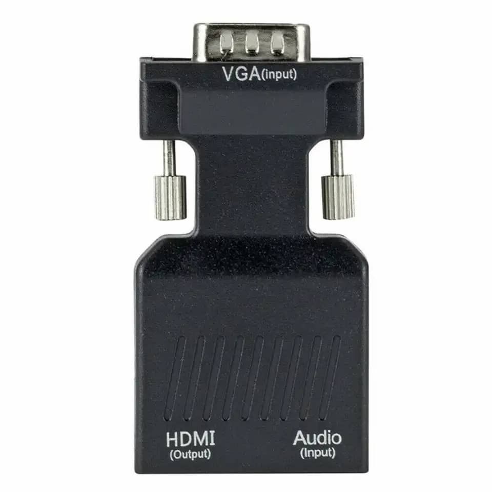 Portable VGA to HDMI Adapter 1080P Male to Female Converter with Audio Input Data VGA to HDMI_2