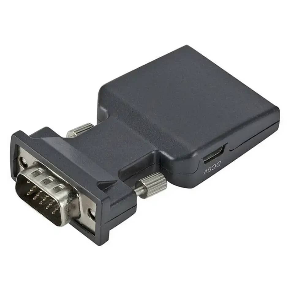 Portable VGA to HDMI Adapter 1080P Male to Female Converter with Audio Input Data VGA to HDMI_1