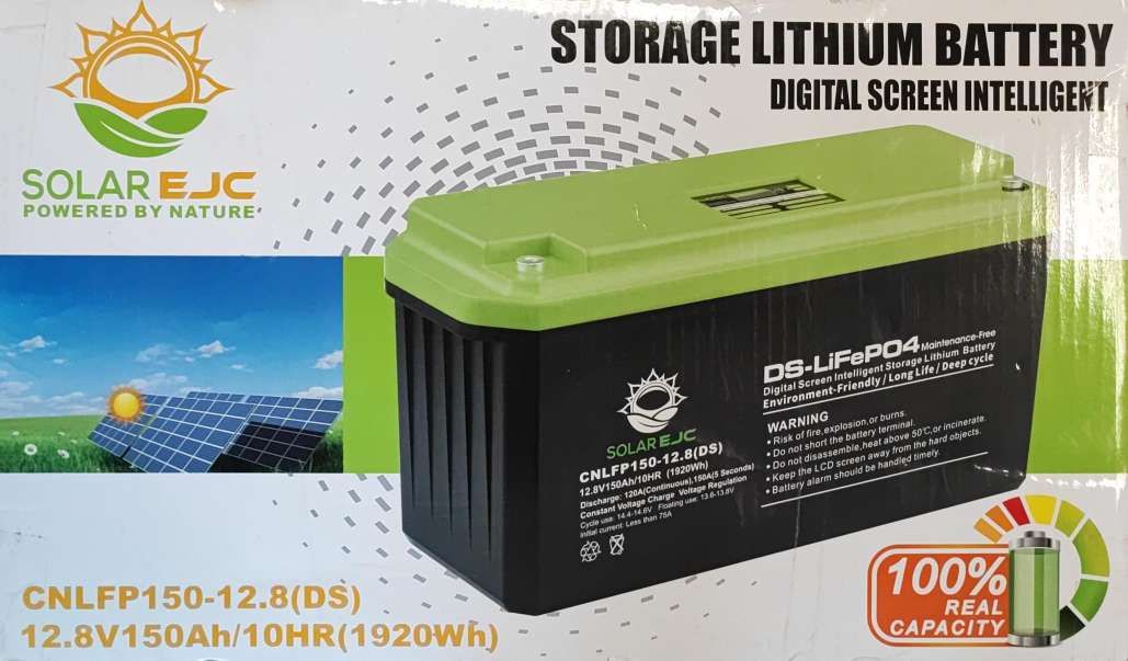 Solar EJC 150AH 12.8v 1.92kwh LiFePo4 Portable Battery – Reliable Power Solution for Outdoor Adventures_0