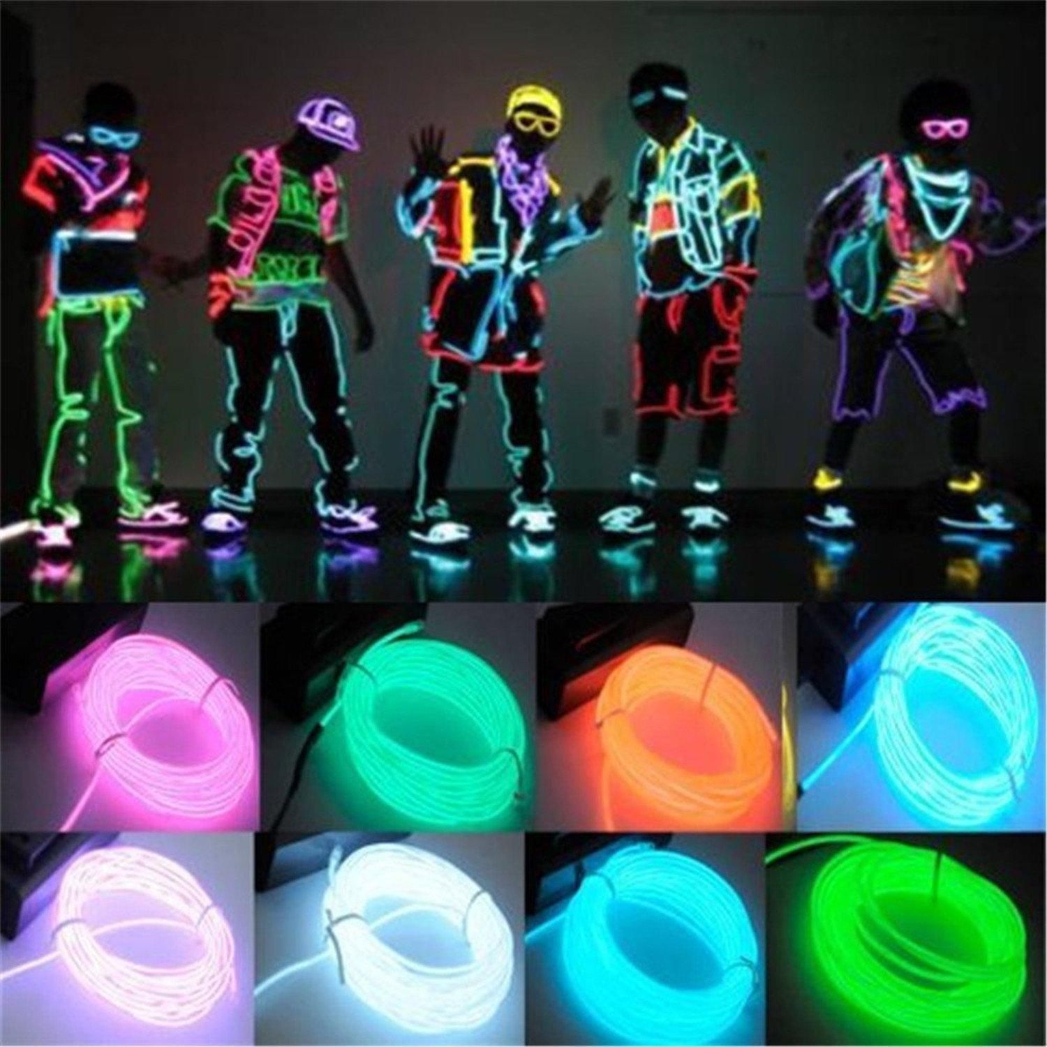 5m Neon Light Electroluminescent Wire – Vibrant Glow for Any Space (ORANGE)_0