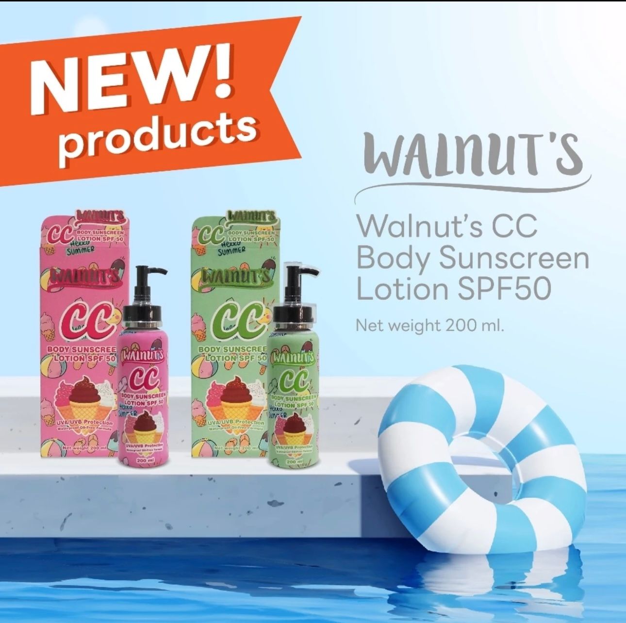 WALNUT'S CC Body Sunscreen Lotion SPF 50_1