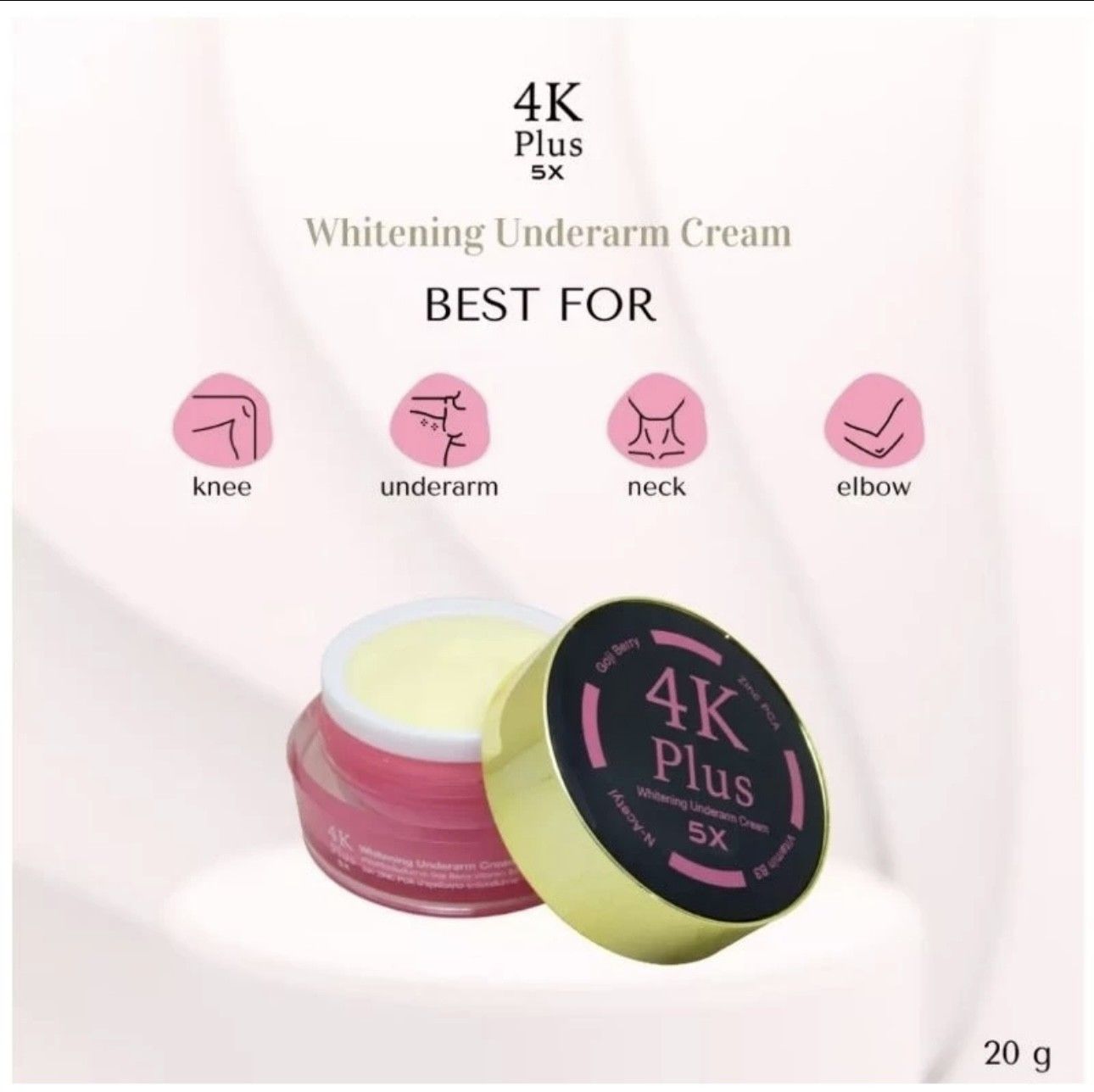 4K Plus Whitening Underarm Cream 20g_1