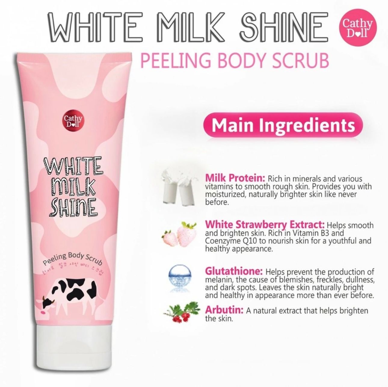 CATHY DOLL White Milk Shine Peeling Body Scrub_0