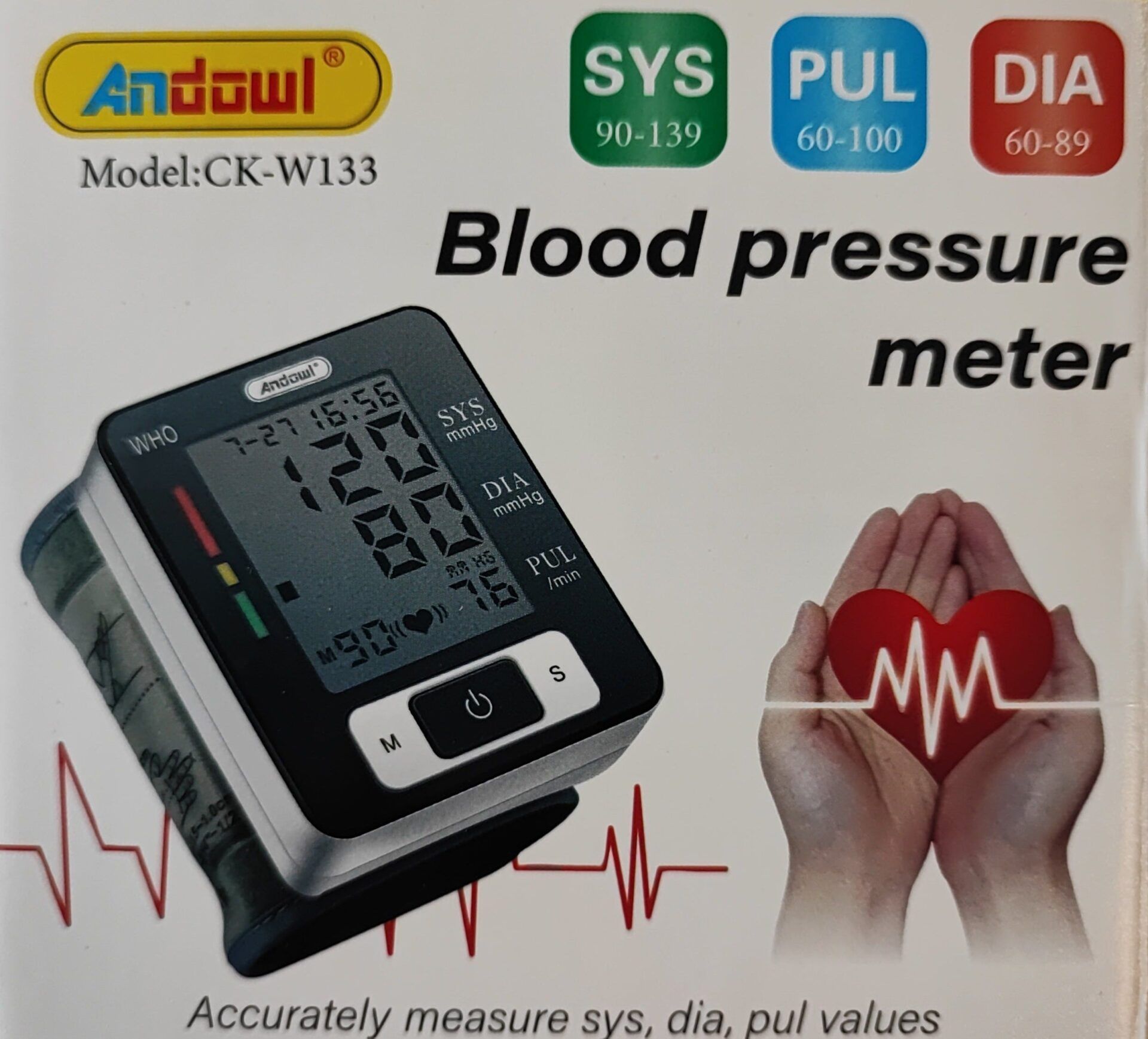 Andowl CK-W133 Arm Style Electronic Blood Pressure Monitor_0