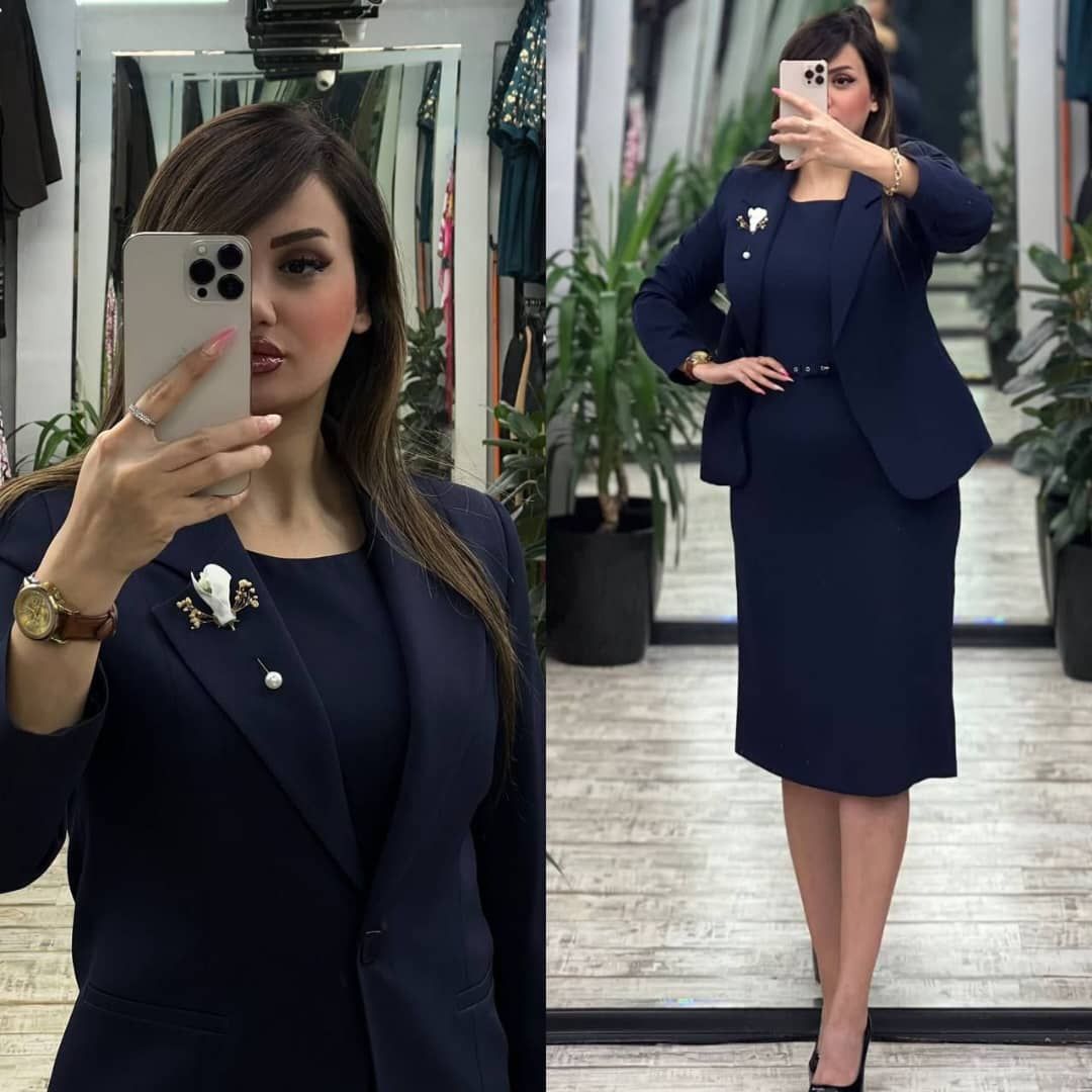 Ladies suit: sleeveless dress and a blazer_0