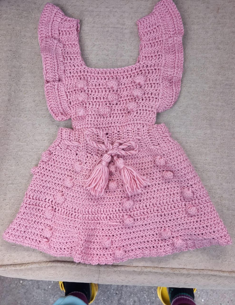 Handmade crochet babygirl dress_1