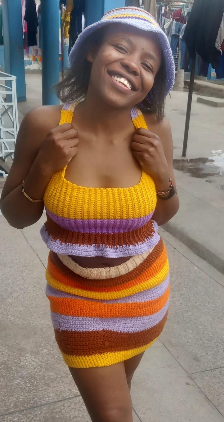 Handmade multicoloured crochet top_1