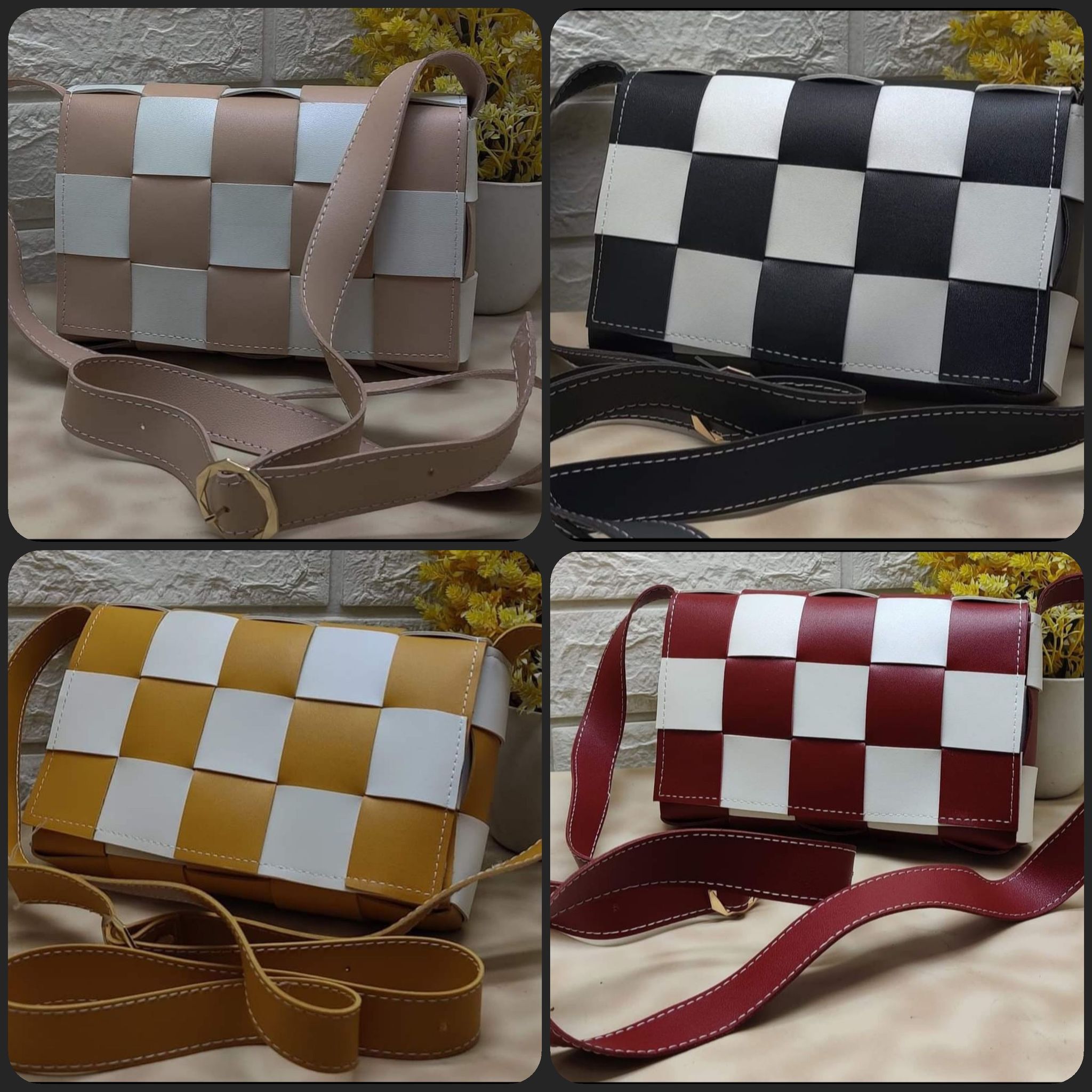 Chess Design Crossbody Bag_0