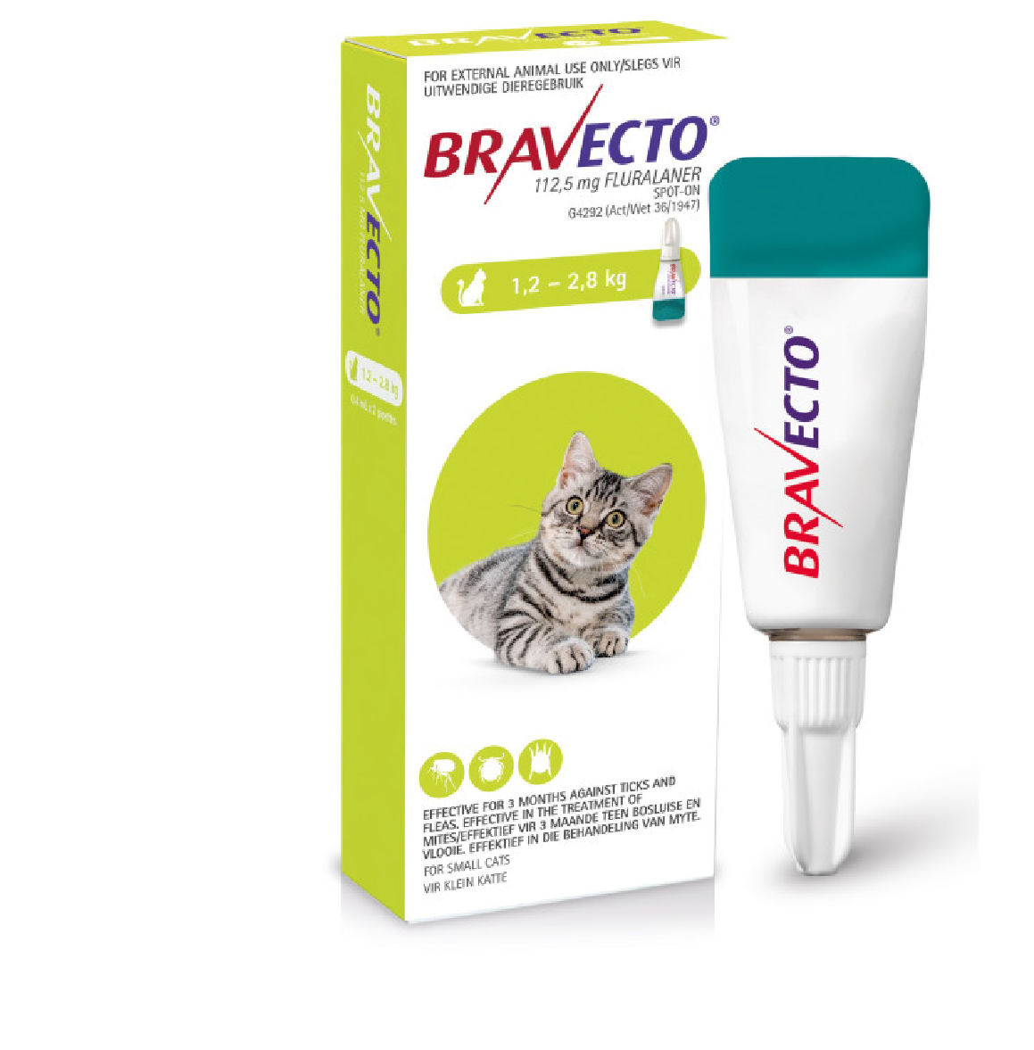 BRAVECTO PLUS CAT (1.2-2.8KG) CAT 112mg_0