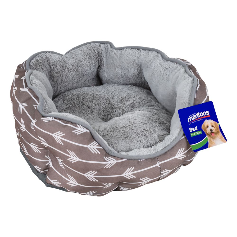 MARLTONS GREY PLUSH BED MEDIUM_0