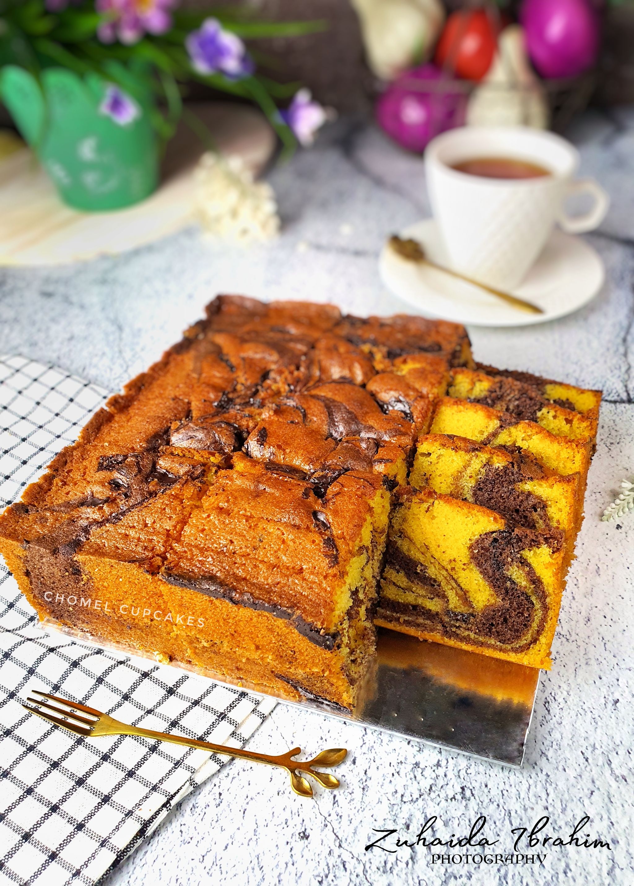 Chocolate Orange Marble Cake _6