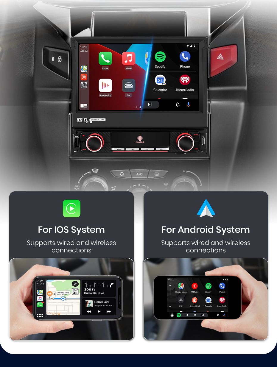 Rádio 1din 7" android 2/32Gb universal Carplay gps wifi Bluetooth_6