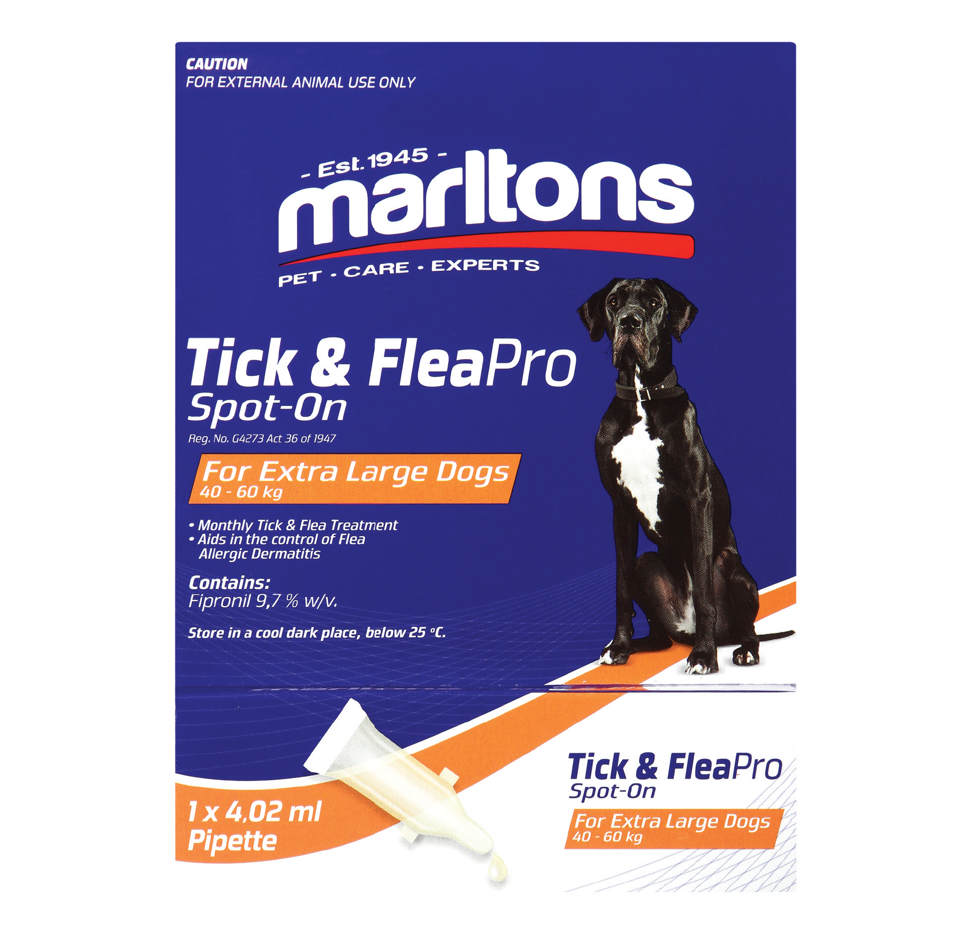 MARLTONS TICK & FLEAPRO SPOT-ON X-LGE DOGS 4.02ML _0