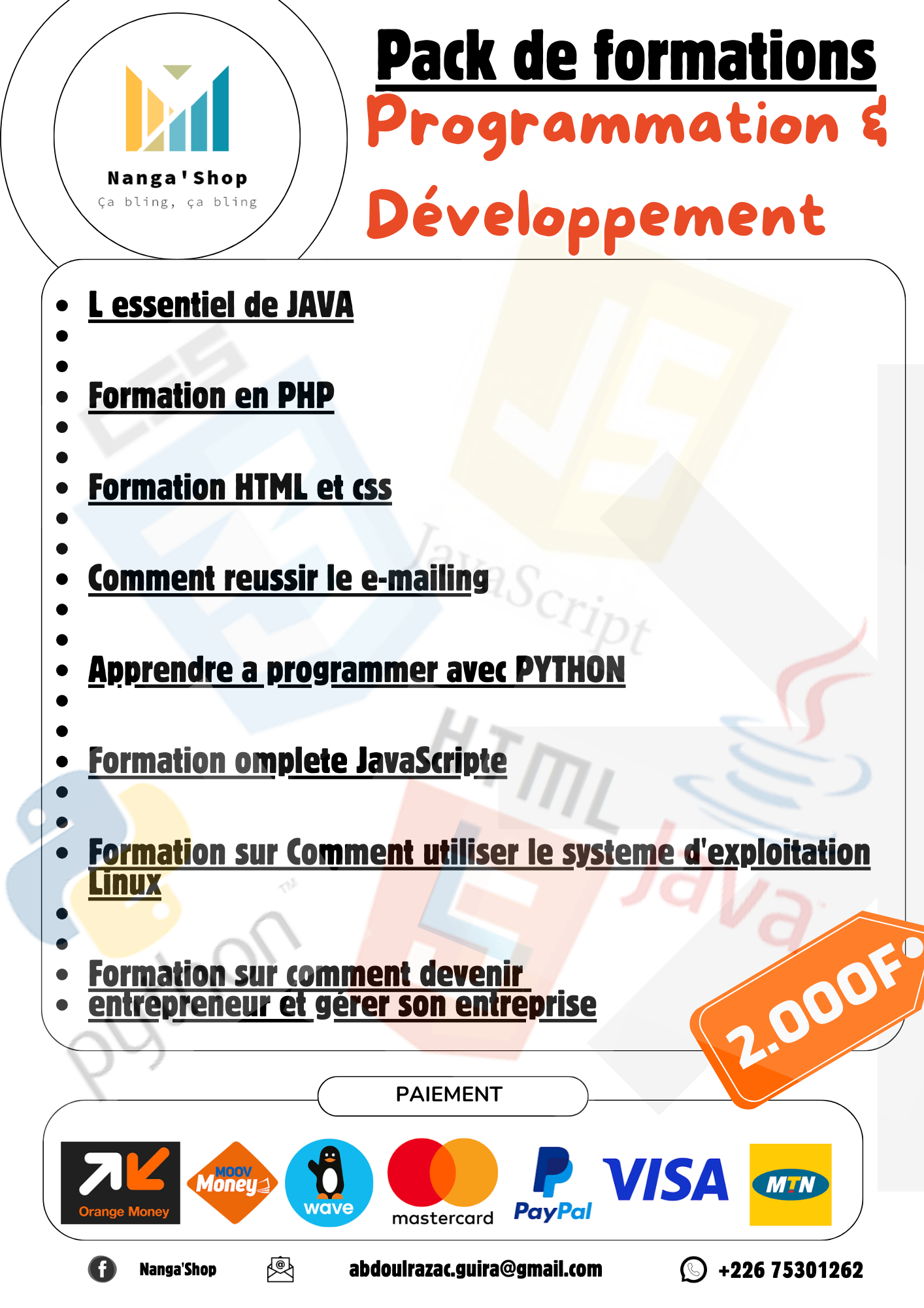 Formation Programmation et Développement _0