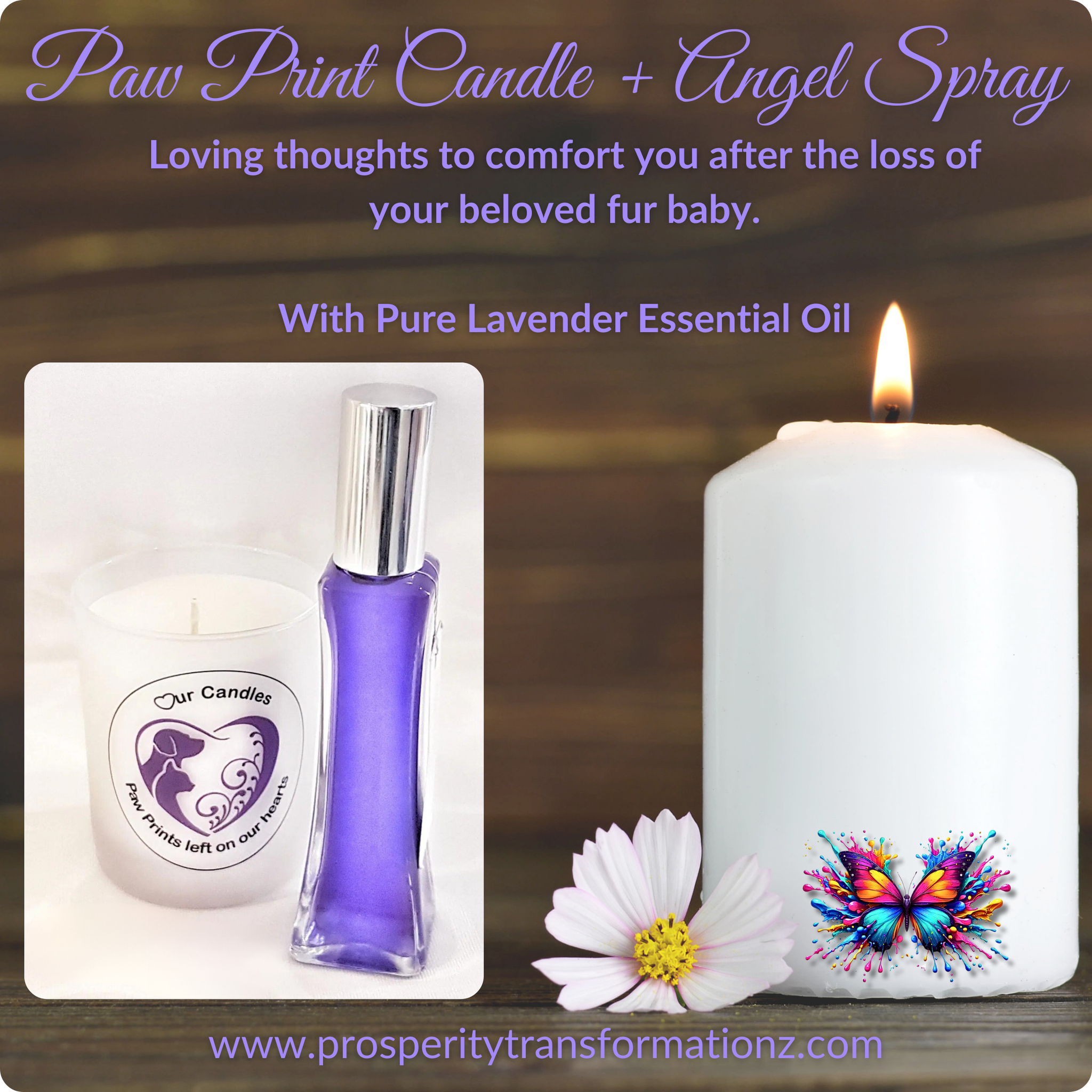 Paw Print Candle + Angel Spray_0