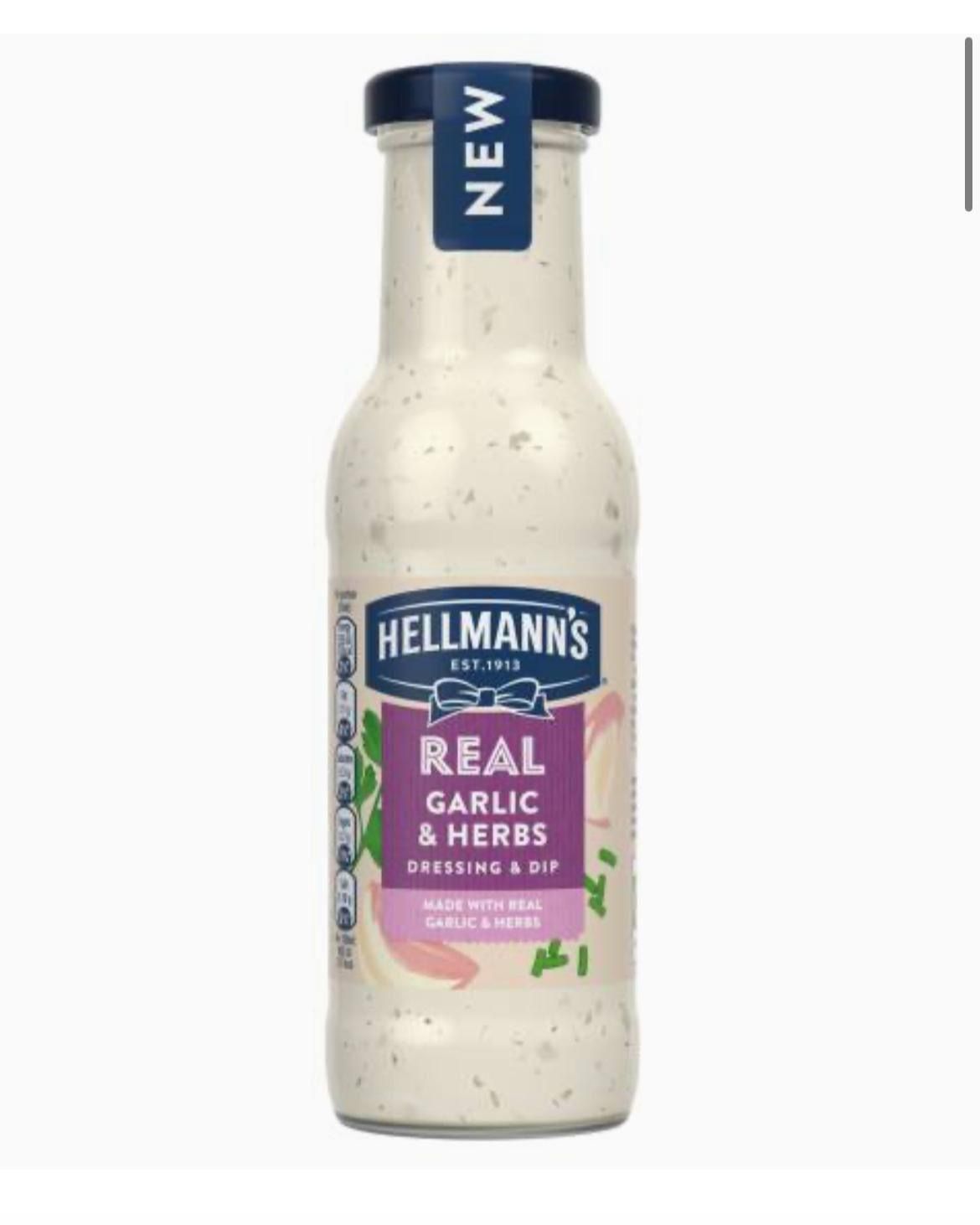 Hellmans garlic & herb dressing 6x250ml  BBE 09/24 5 cases _0