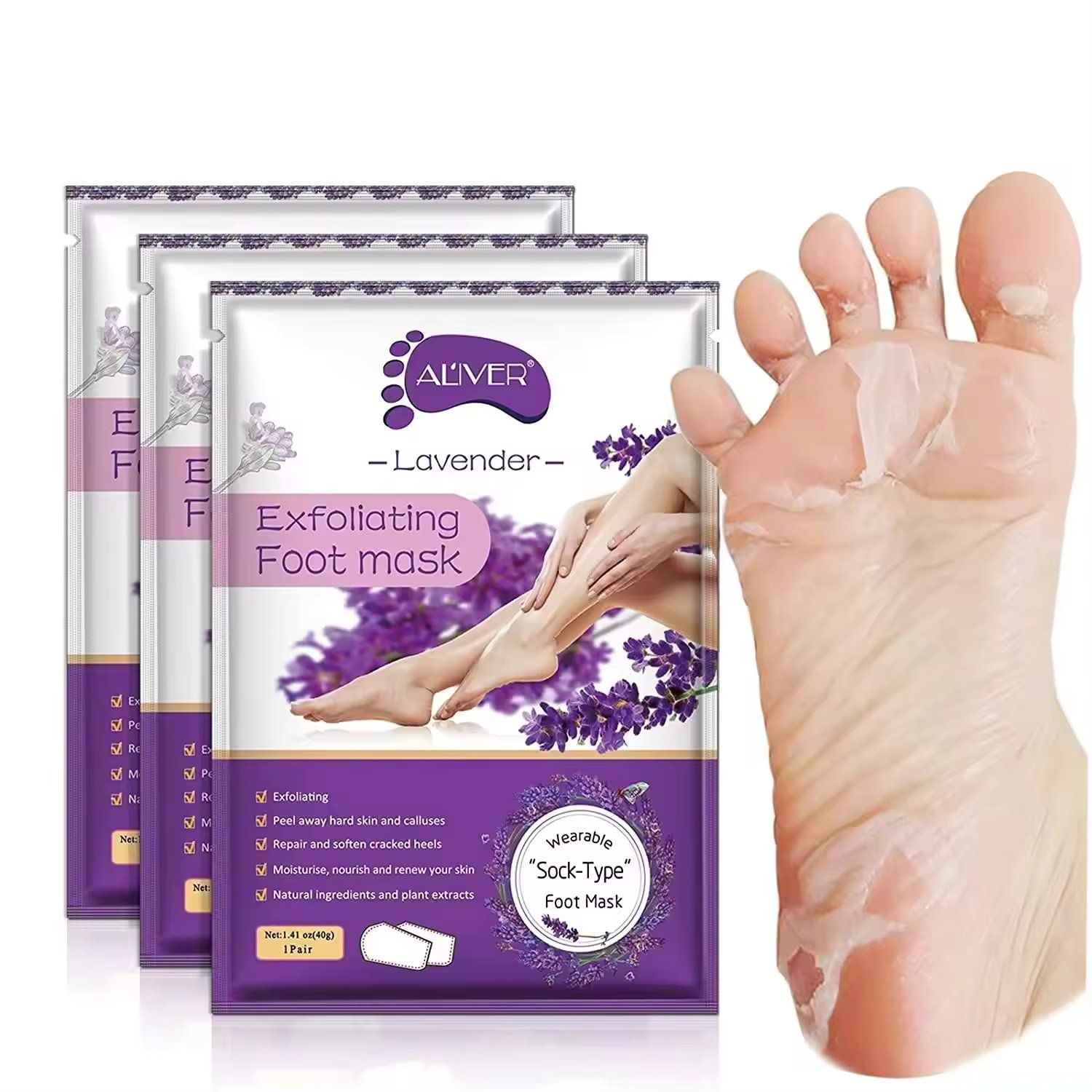 Exfoliating Lavender Peeling Foot Mask_0