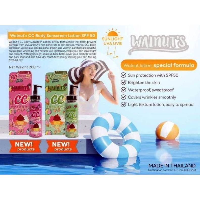 WALNUT'S CC Body Sunscreen Lotion SPF 50_0