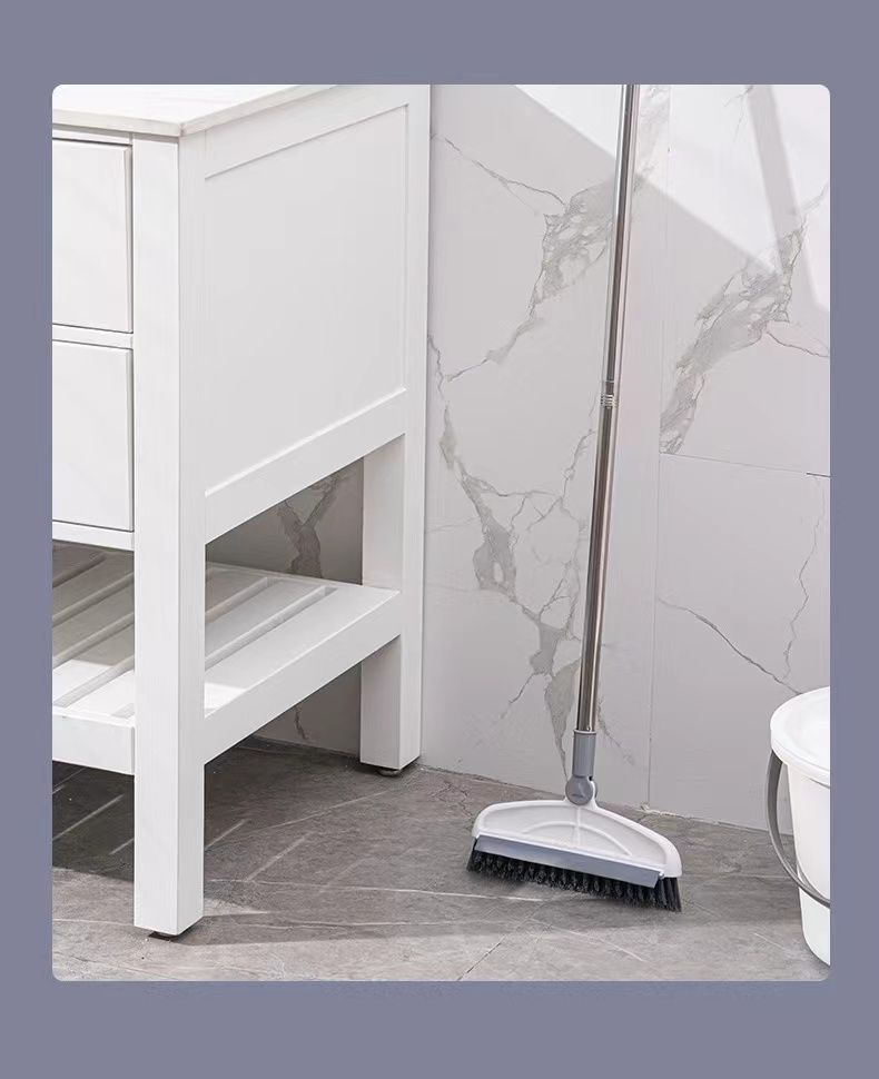 2 In 1 Bathroom/Kitchen Floor Scrub Brush Scrape Squeegee _0